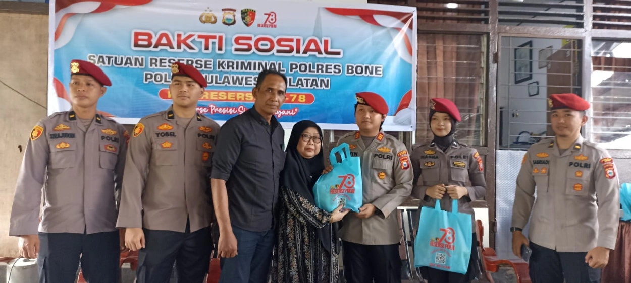 1003225008 Satreskrim Polres Bone Tebar Kepedulian Di Panti Zubaedy Jelang Hut Reserse Ke-78