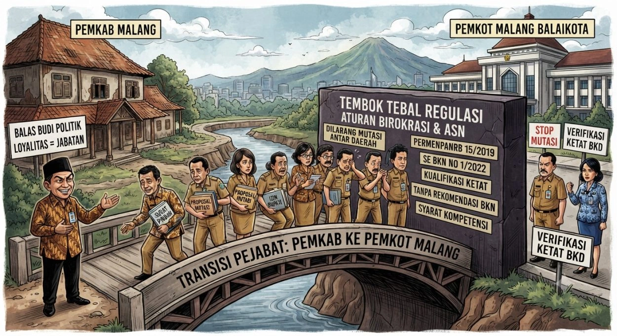 1787826941613 Eksodus Pejabat Pemkab Ke Pemkot Malang: Antara Balas Budi Politik Dan Tembok Tebal Regulasi
