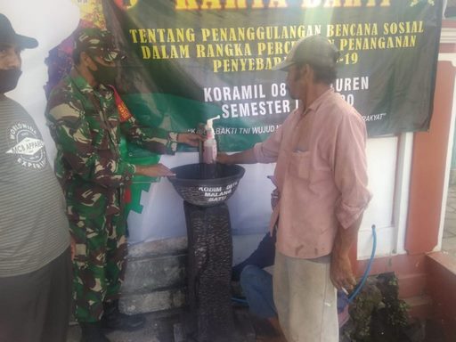 Hadapi Covid 18, Dandim Instruksikan Jajarannya Kerja Bakti.