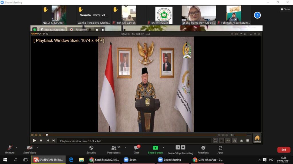 Ketua Dpd Ri Ingatkan Pentingnya Peran Wanita Memperkuat Ketahanan Keluarga Di Webinar Bmiwi