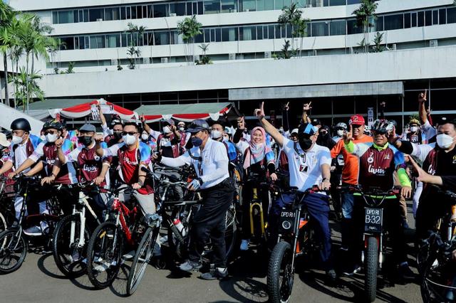 Gowes Bersama Senator, Lanyalla: Teruslah Mengayuh Hingga Sampai Ke Tujuan
