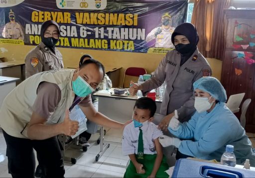 Polresta Malang Kota Gelar Vaksin Bagi Pelajar Dan Warga Binaan