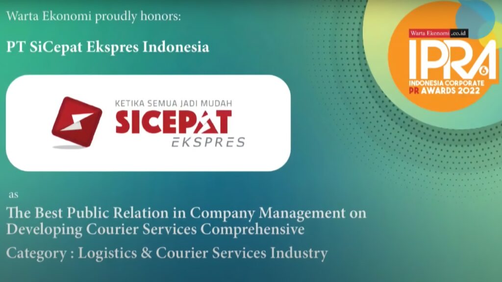 Sicepat Ekspres Raih Penghargaan  Ipra 2022, Gelar Lomba Foto Dan Artikel