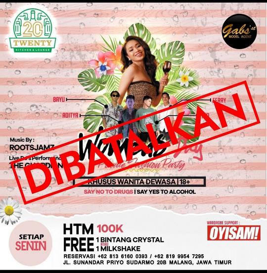 Gegara Baliho 'Woman Day Private Party - Say No To Drugs Say Yes To Alcohol', Twenty Terima Teguran Keras