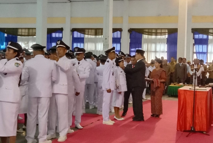 Bupati Ttu Lantik 147 Kepala Desa Hasil Pilkades Serentak 2023