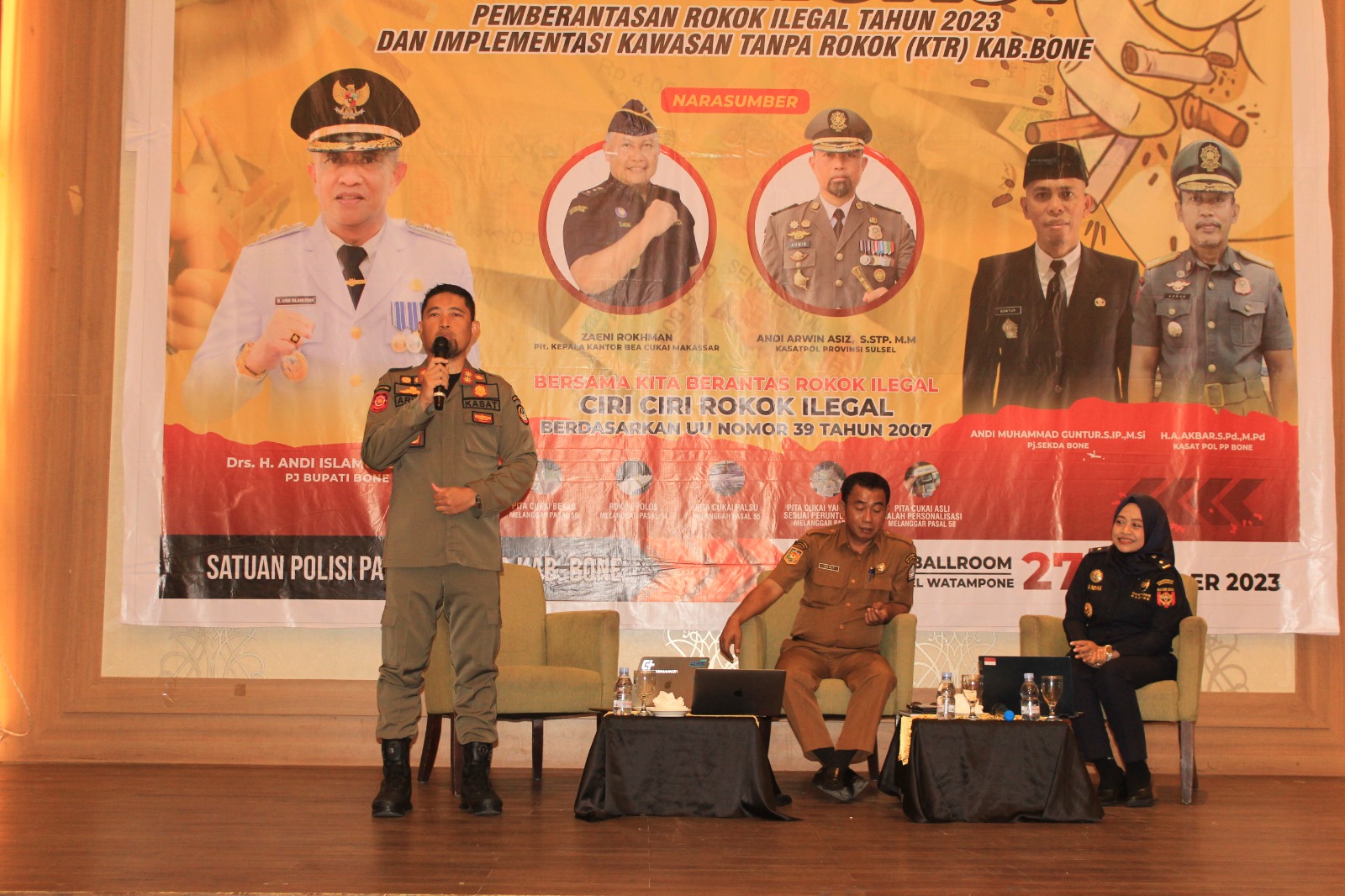 Satpol Pp Kabupaten Bone Perkuat Perang Melawan Rokok Ilegal, Sosialisasi Dan Langkah Strategis Implementasi Kawasan Tanpa Rokok