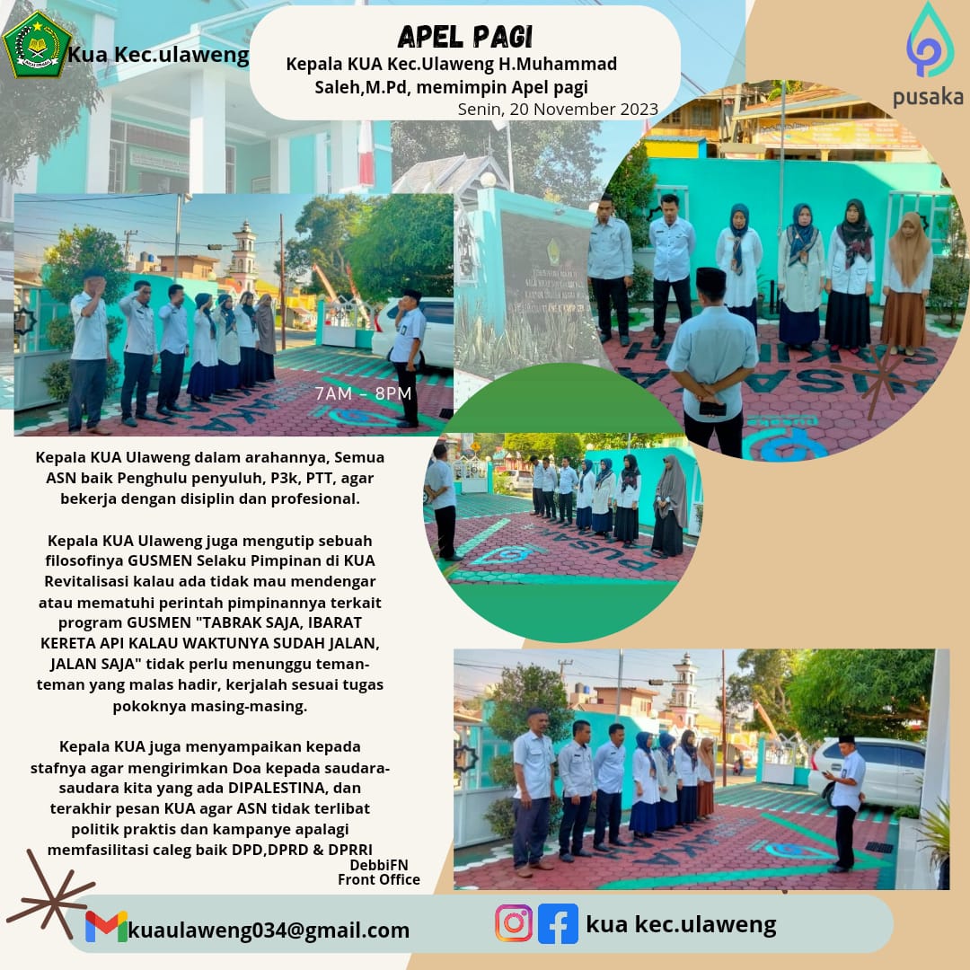 Pentingnya Netralitas, Kepala Kua Ulaweng Ingatkan Asn Jangan Terlibat Politik Praktis