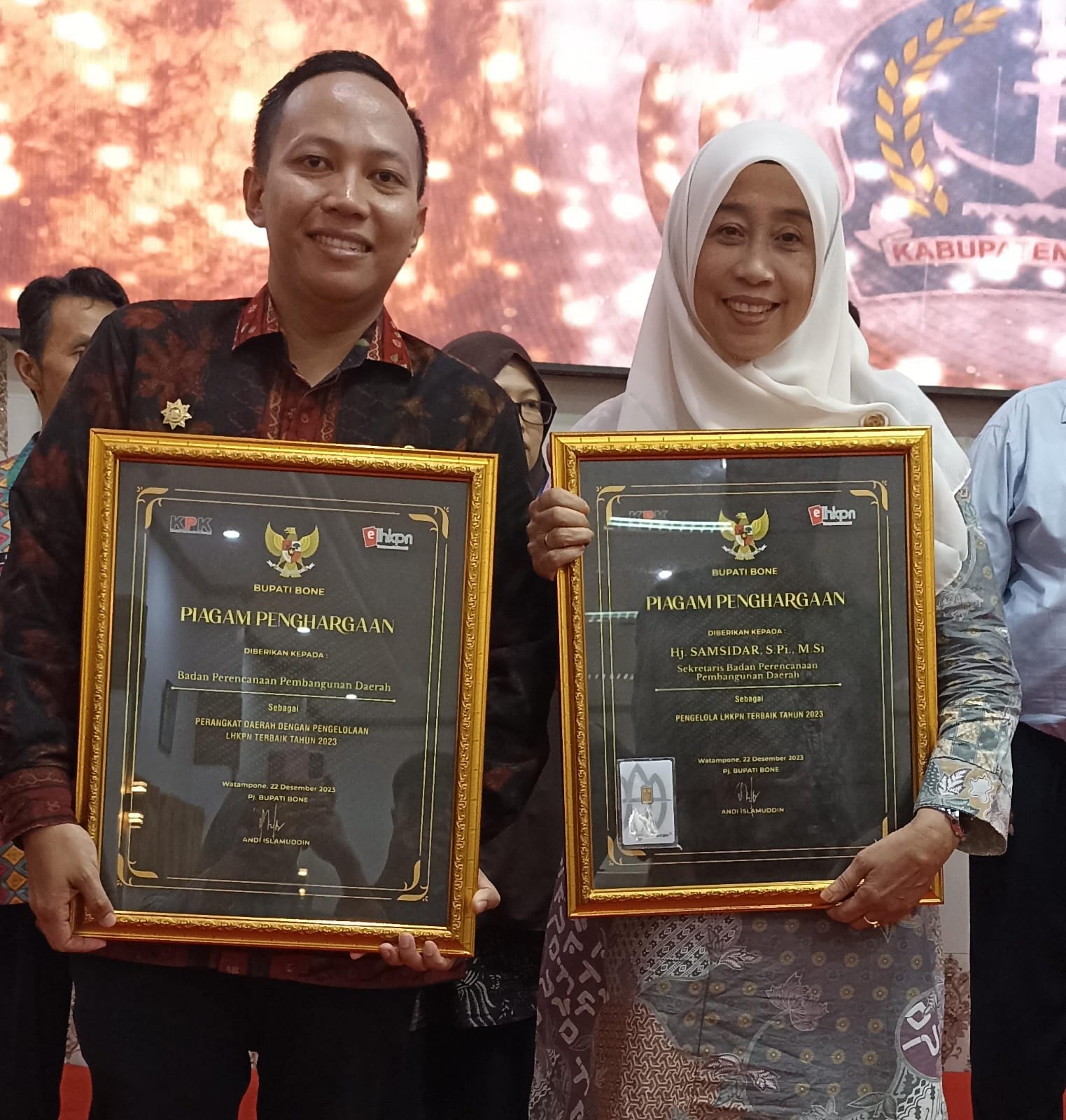 Ade Fariq Ashar Dinobatkan Sebagai Perangkat Daerah Dengan Pengelolaan Lhkpn Terbaik Di Kabupaten Bone