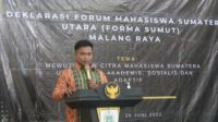 Komitmen Jaga Pemilu Aman Datang Dari Mahasiwa Sumut Malang Raya