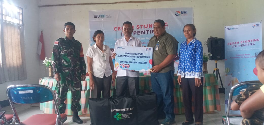 Pemerintah Kecamatan Bikomi Tengah Apresiasi Bri Bantu Antropometri Kit Cegah Stunting