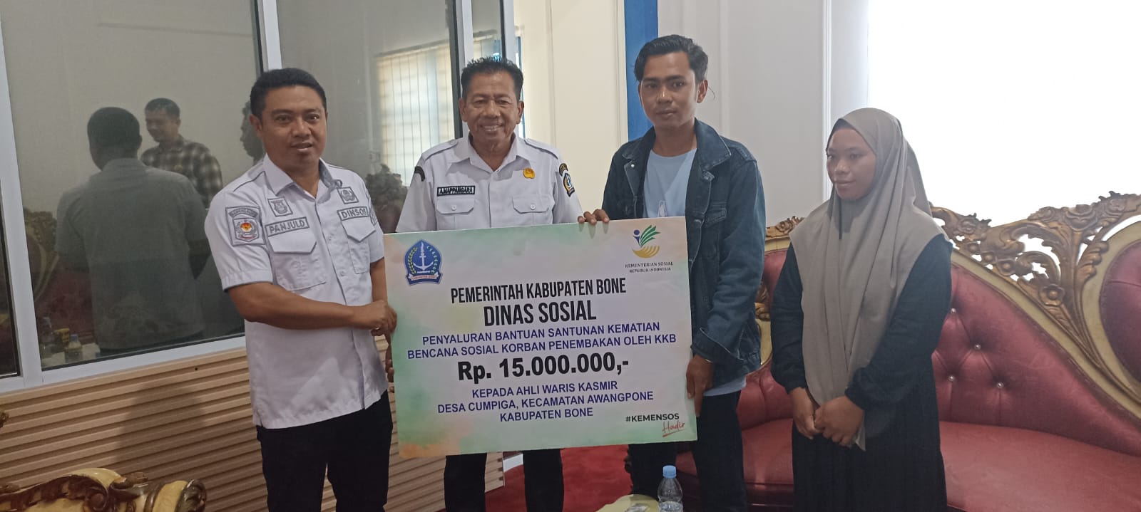 Respon Cepat Dinas Sosial Bone Atas Tragedi Papua, Keluarga Korban Kkb Dapat Santunan Rp15 Juta