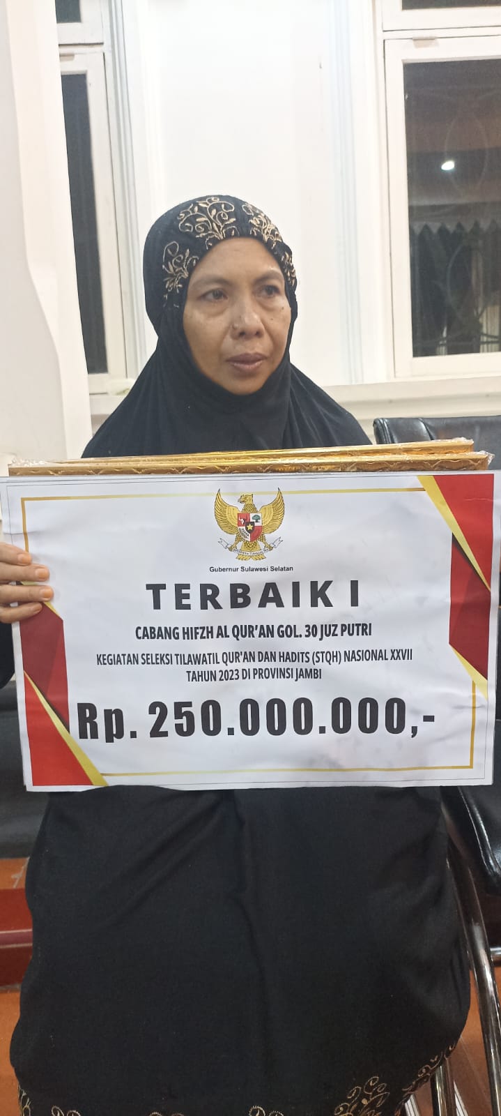 Harumkan Nama Sulsel, Prestasi Delegasi Stqh Dari Bone Terima Penghargaan Dan Uang Pembinaan