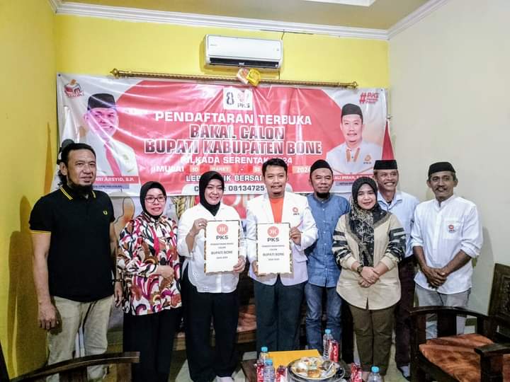 Dukungan Kuat Dari Keluarga Untuk Pilkada Bone, Andi Asman Sulaiman Resmi Daftar Calon Bupati Bone Melalui Pks