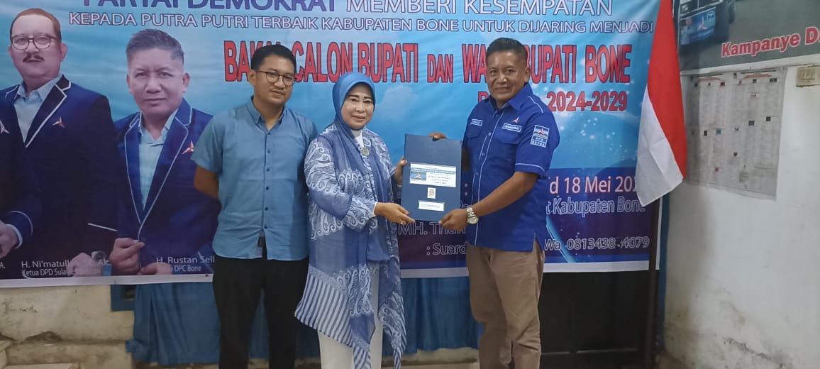 Resmi Mendaftar Di Demokrat, Hj. Andi Syamsiar Halid Siap Bawa Perubahan Untuk Bone