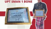 Ukir Sejarah Dengan Presentase Kelulusan Tinggi Di Snbp 2024, Kepala Upt Sman 1 Bone Diganjar Penghargaan