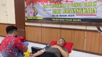 Bakti Sosial Hari Bhayangkara, Brimob Sumbangkan Darah Untuk Sesama