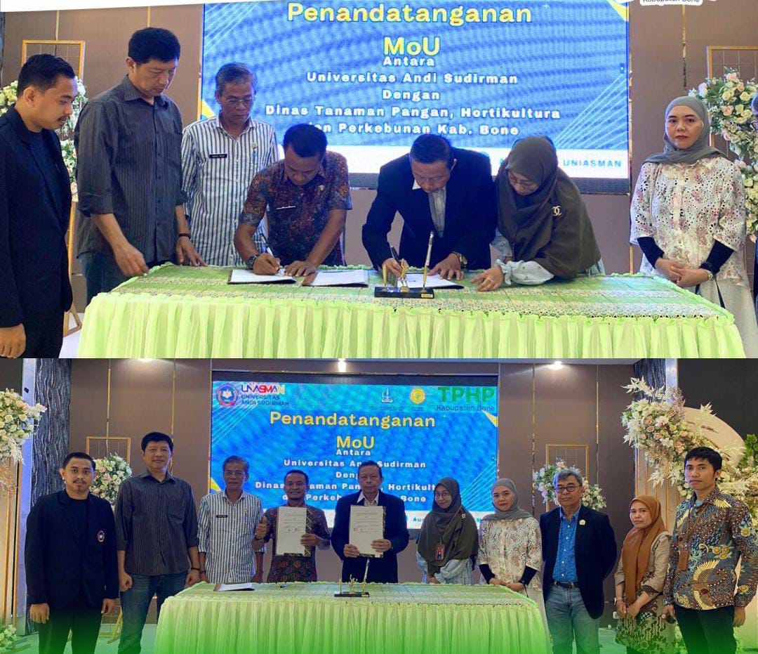 Universitas Andi Sudirman Dan Dinas Tphp Bone Tandatangani Mou Untuk Solusi Pertanian Inovatif