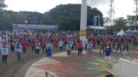 Kolaborasi Pj Bupati Dan Kormi Bone, Forkopimda Bersama Masyarakat Bersatu Promosikan Senam Ongkona Bone Untuk Hidup Sehat