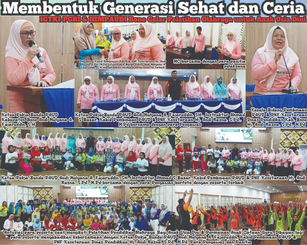 Dari Senam Hingga Fun Games, Guru Paud Bone Dibekali Metode Olahraga Menyenangkan