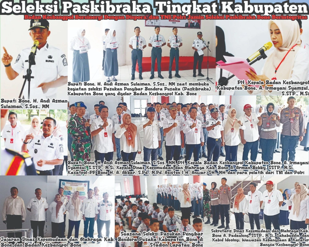 Generasi Muda Bone Berebut Jadi Pengibar Sang Saka, Bupati: Paskibraka Bukan Sekadar Pengibar Bendera, Tapi Teladan Bangsa