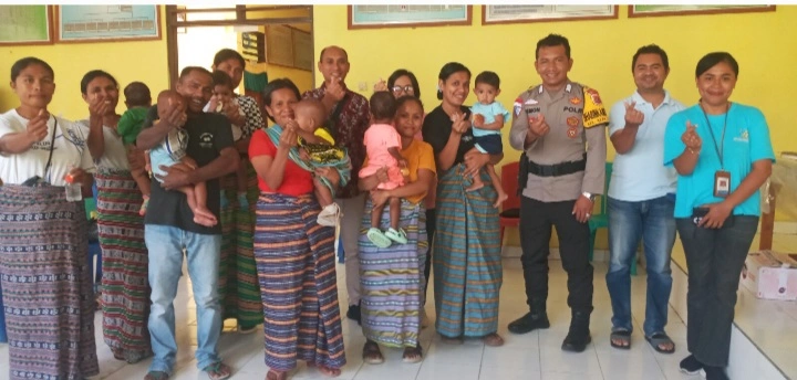 Bripka Virmon Gagas Aksi Peduli Gizi Bersama Camat, Lurah, Ppk Dan Bank Ntt Di Kefamenanu Utara