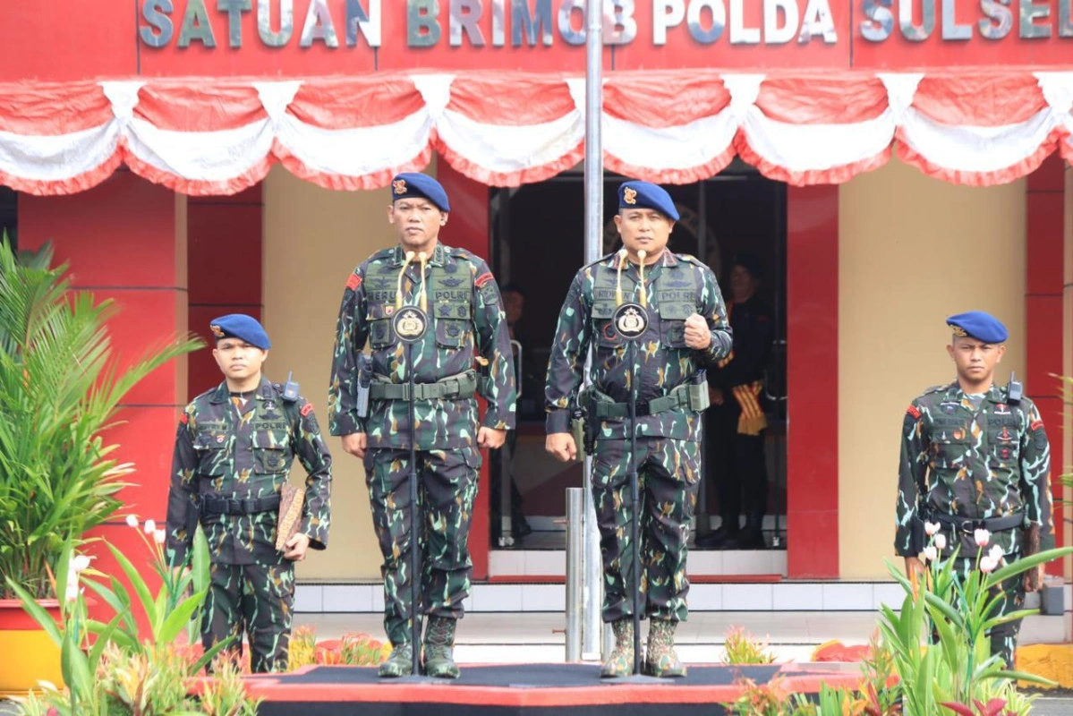 Sat Brimob Polda Sulsel Gelar Sertijab Dansat