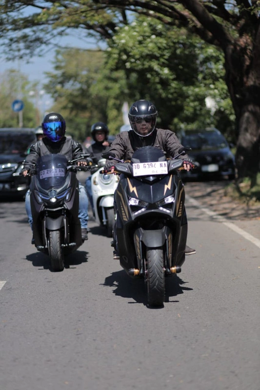 Personel Brimob Polda Sulsel Touring Makassar - Pangkep