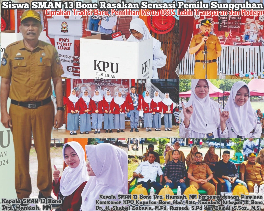 Pemilihan Ketua Osis Di Sman 13 Bone Hadirkan Sensasi Demokrasi Sejati, Terapkan Sistem Pemilihan Digital