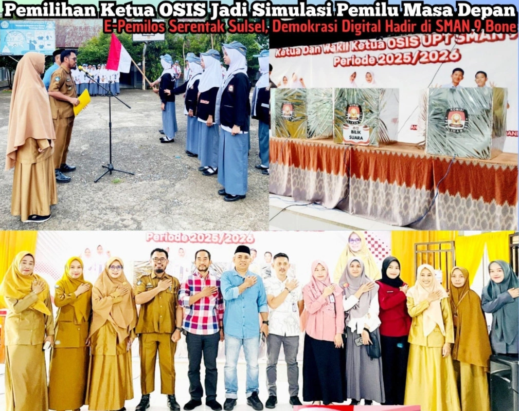 Sman 9 Bone Jadi Laboratorium Demokrasi, Pemilihan Ketua Osis Serentak Sulsel Gunakan E-Voting