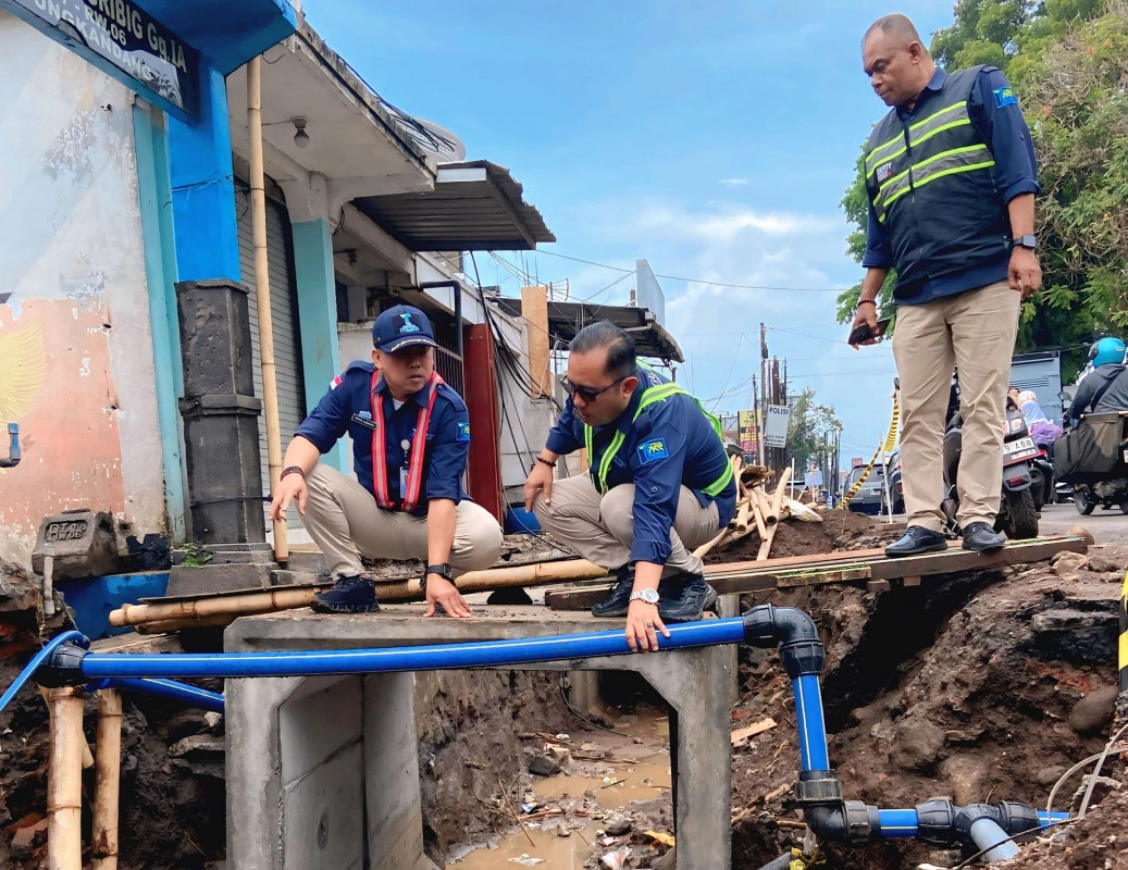 Proyek Drainase Ganggu Aliran Air, Tugu Tirta Kota Malang Gercep Lakukan Penanganan