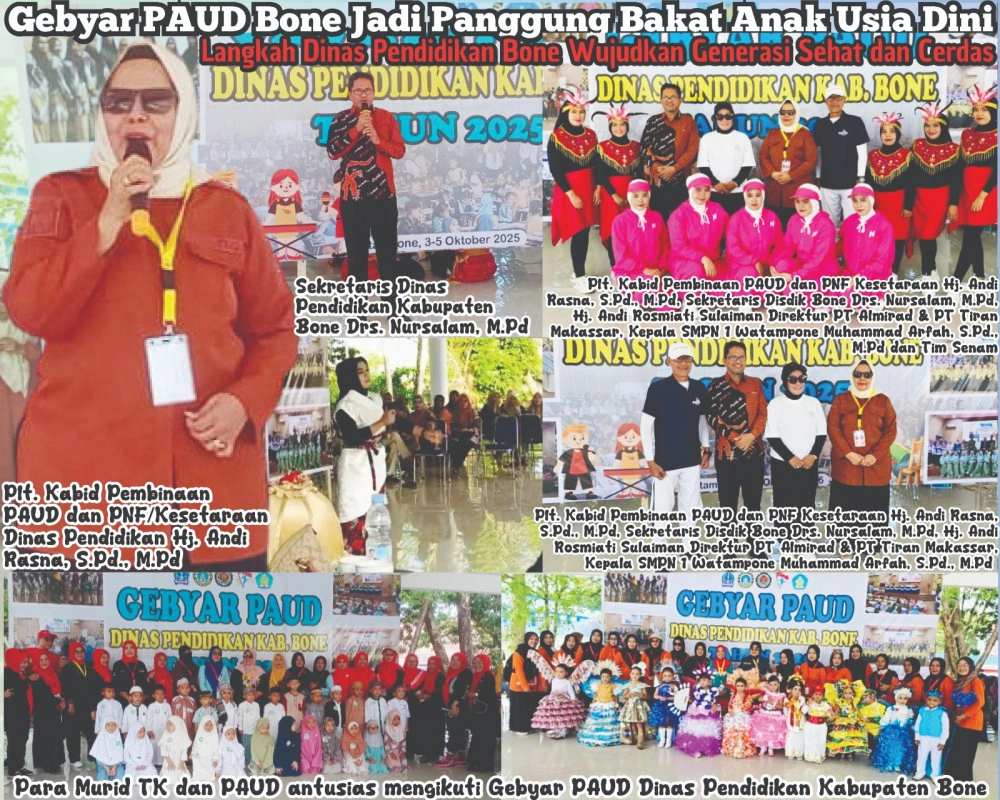 Paud Bone Kian Inovatif, Hj. Andi Rasna Tampilkan Harmoni Anak, Guru, Dan Pkbm Dalam Gebyar 2025