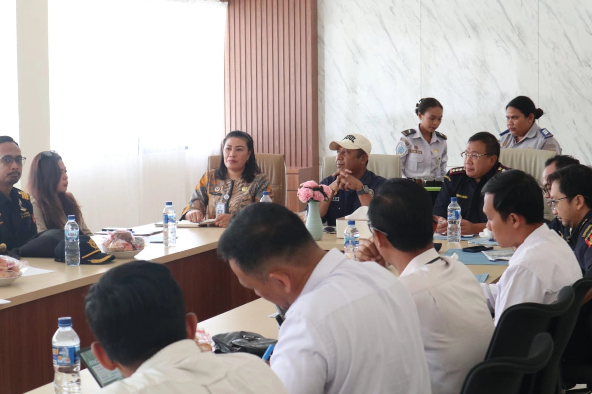 Bnpp Ri Laksanakan Simulasi Alur Kendaraan Ekspor-Impor Digelar Di Terminal Barang Internasional Motaain 