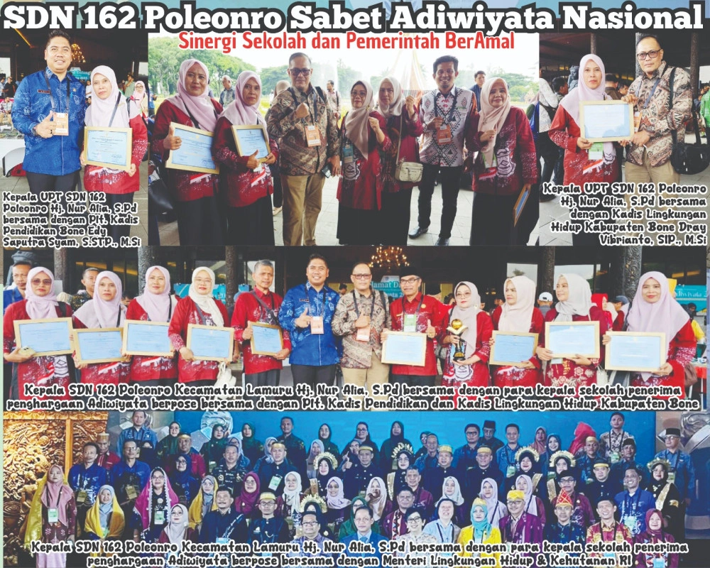 Sepuluh Tahun Memimpin, Hj. Nur Alia Bawa Sdn 162 Poleonro Menembus Prestasi Adiwiyata Nasional