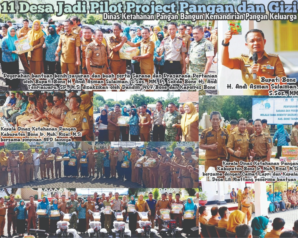 Perkuat Ketahanan Pangan Dan Tekan Stunting, Bupati Bone Serahkan Bantuan Senilai Rp1,1 Miliar Untuk Pekarangan Produktif