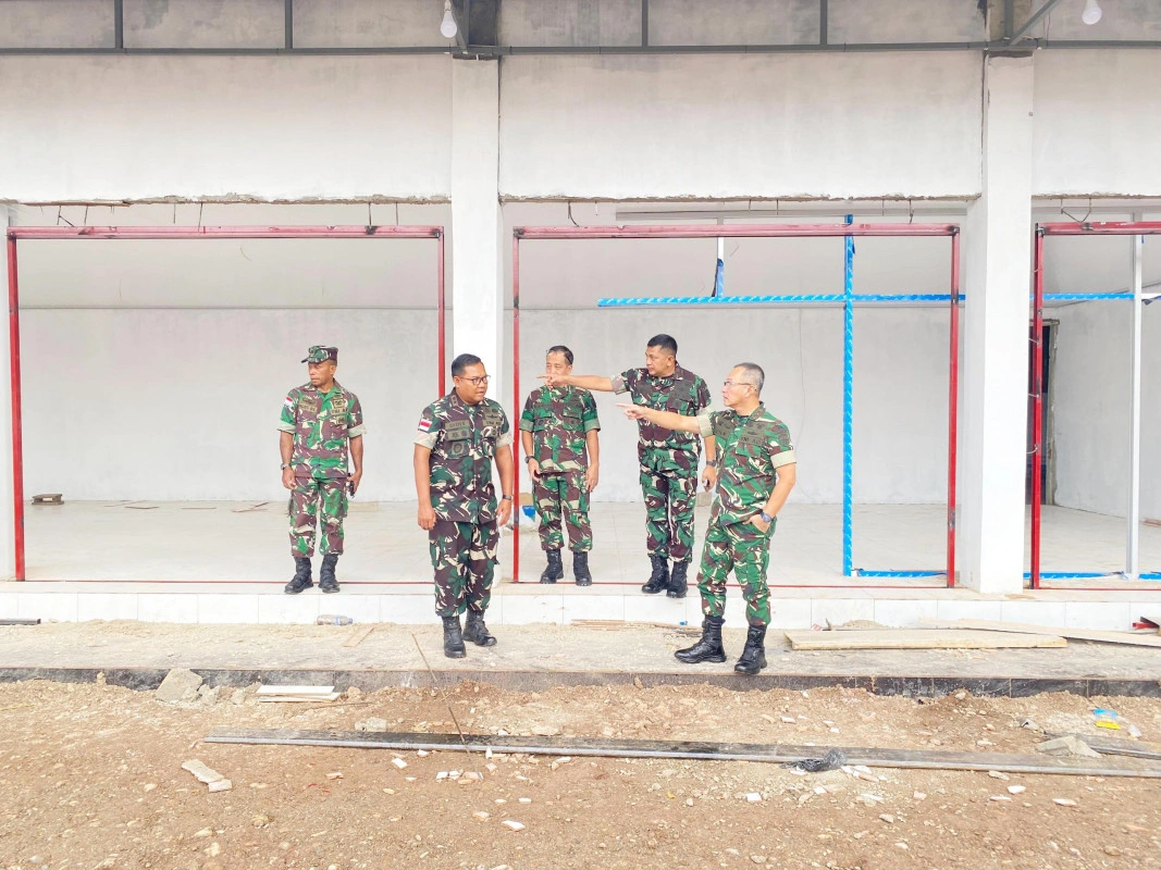 Dandim 1618/Ttu Dampingi Pangdam Ix/Udayana Tinjau Progres Pembangunan Kdkmp Kefa Selatan