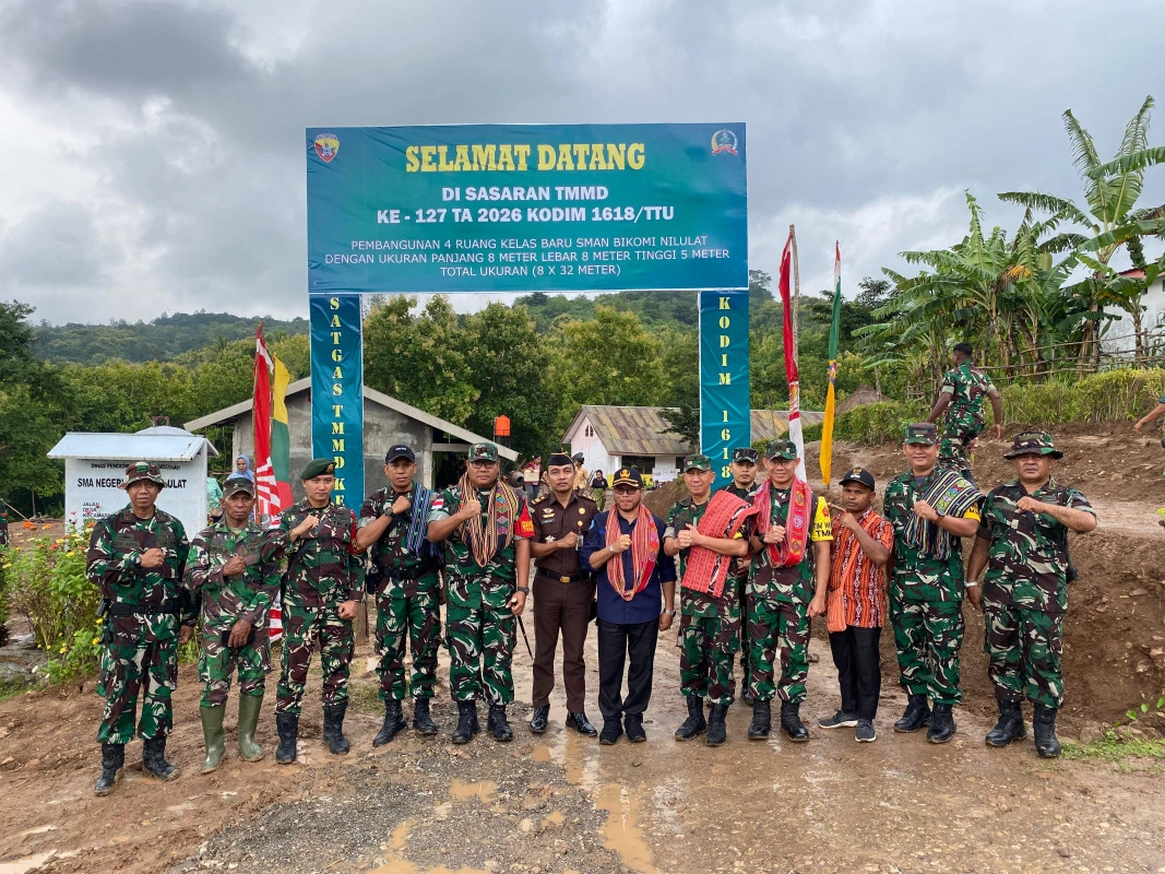 Kunjungan Strategis Di Tapal Batas, Tim Wasev Waaster Kasad Tinjau Langsung Sasaran Fisik Tmmd Kodim 1618/Ttu