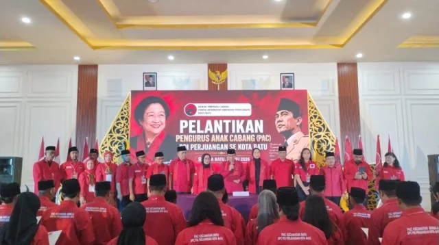 Dpc Pdip Kota Batu Lantik 33 Pengurus Pac, Perkuat Struktur Hingga Anak Ranting