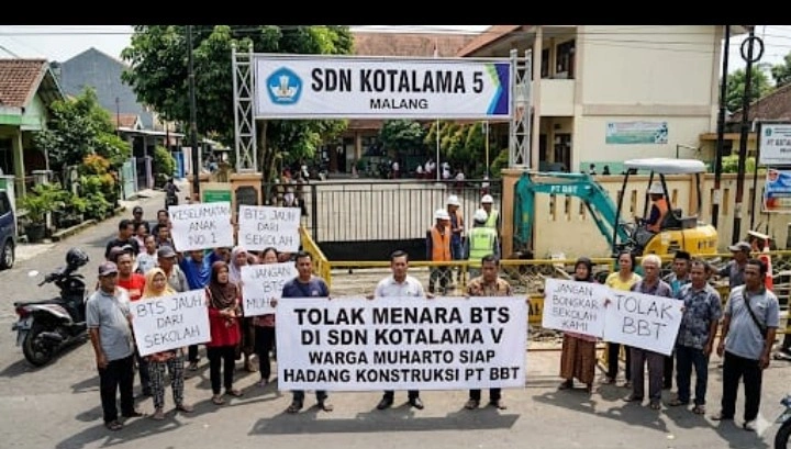 Tolak Menara Bts Di Sdn Kotalama V, Warga Muharto Siap Hadang Konstruksi Pt Bbt