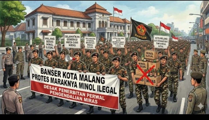 Maraknya Minol Ilegal, Banser Kota Malang Desak Penerbitan Perwal Pengendalian Miras