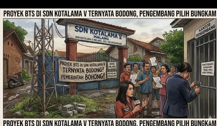 Proyek Bts Di Sdn Kotalama V Malang Ternyata Bodong, Pengembang Pilih Bungkam