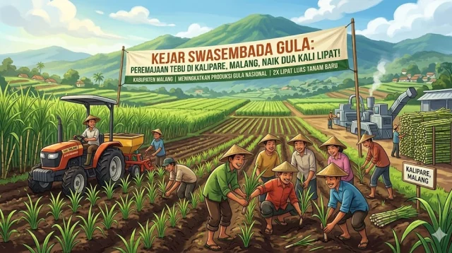 Kejar Swasembada Gula, Peremajaan Tebu Di Kalipare Malang Naik Dua Kali Lipat