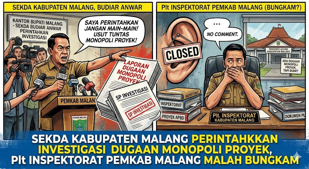Proyek Pemkab Malang Dikondisikan, Sekda Perintahkan Usut Tuntas Tapi Inspektorat Bungkam