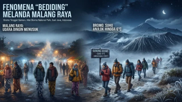 Fenomena &Quot;Bediding&Quot; Melanda Malang Raya, Suhu Di Bromo Anjlok Hingga 6 Drajat Celcius 