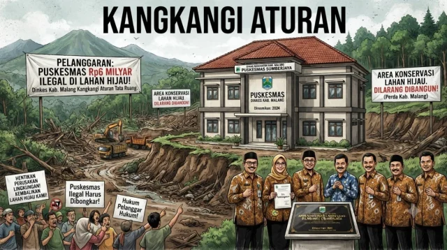 Dinkes Kabupaten Malang Diduga Kangkangi Aturan: Puskesmas Rp 6 Miliar Disinyalir Berdiri Di Lahan Hijau
