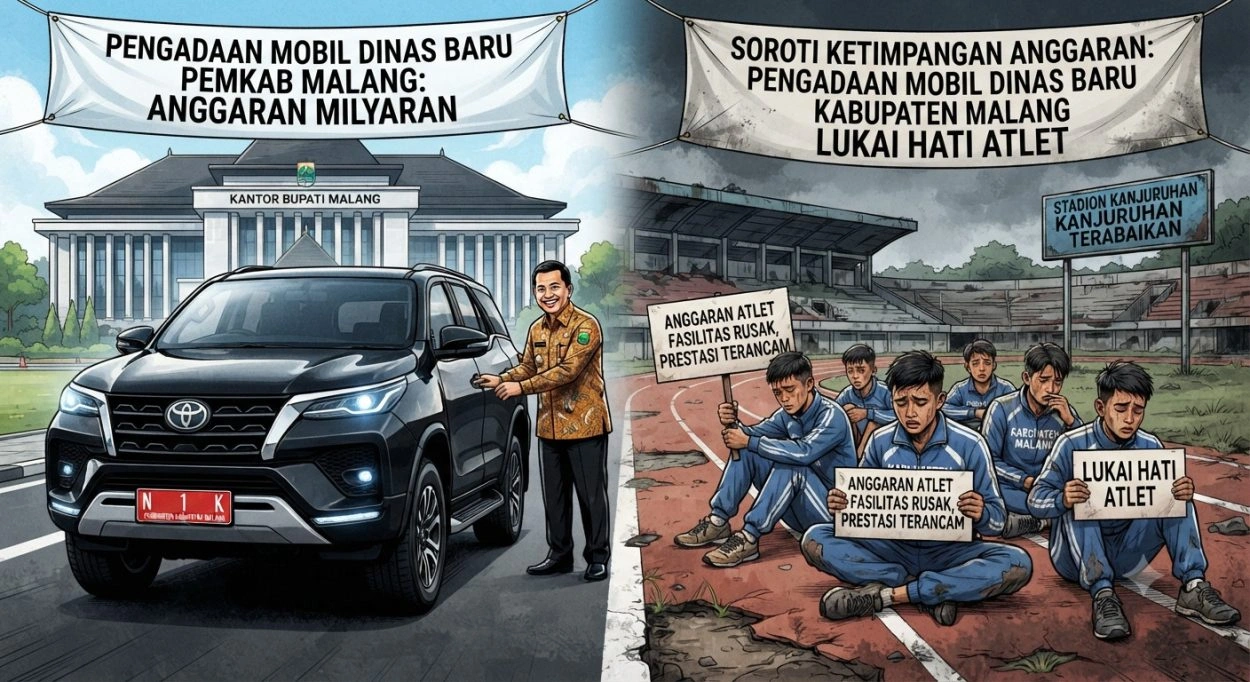 Soroti Ketimpangan Anggaran, Pengadaan Mobil Dinas Di Kabupaten Malang Dinilai Lukai Hati Atlet