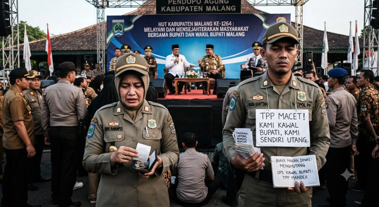 Ironis! Kawal Bupati Seharian, Anggota Satpol Pp Kabupaten Malang Malah Ngutang Gegara Tpp Macet