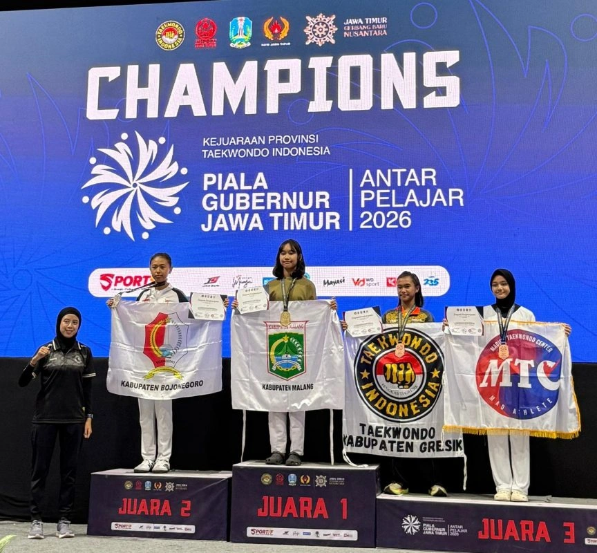 Tim Taekwondo Kabupaten Malang Sabet 8 Medali Di Kejurprov Piala Gubernur Jatim 2026