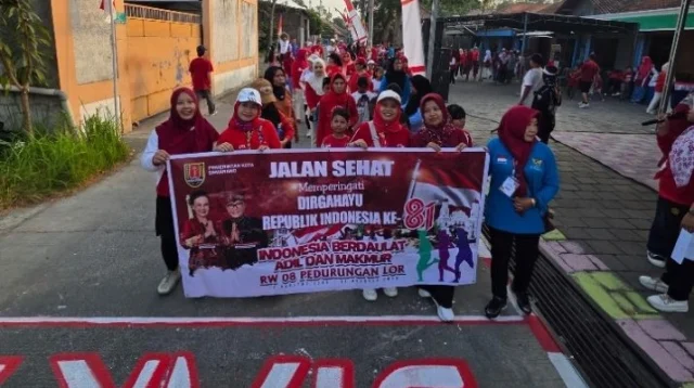Semarak Hut Ri, Warga Pedurungan Lor Gelar Jalan Sehat Berhadiah
