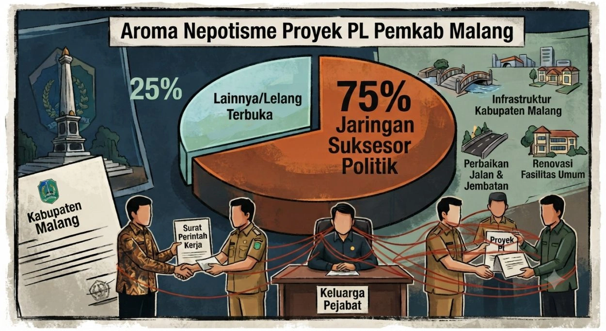 Aroma Nepotisme Proyek Pl Pemkab Malang, 75 Persen Dikuasai Jaringan Suksesor Politik
