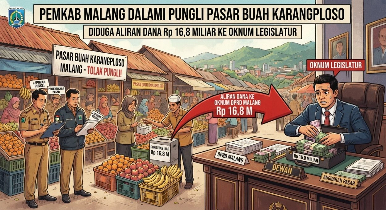 Pemkab Malang Dalami Kasus Dugaan Pungli Pasar Buah Karangploso, Pungli Rp16,8 Miliar Diduga Mengalir Ke Oknum Legislator